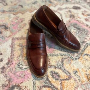 Perry Ellis Burgundy Leather Loafers